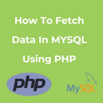 How To Fetch Data In My Sql Using PHP