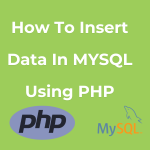 How To Insert Data In Mysql Using  PHP